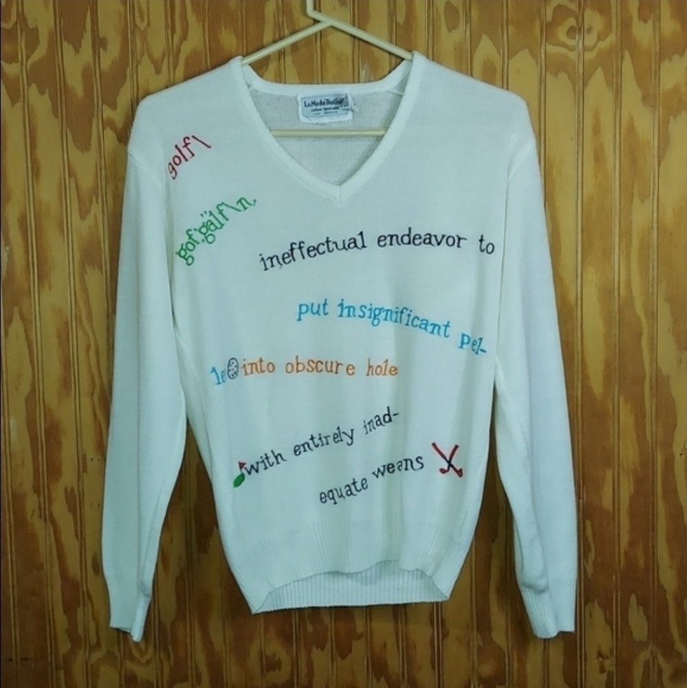 Vintage La mode du golf sweater rare